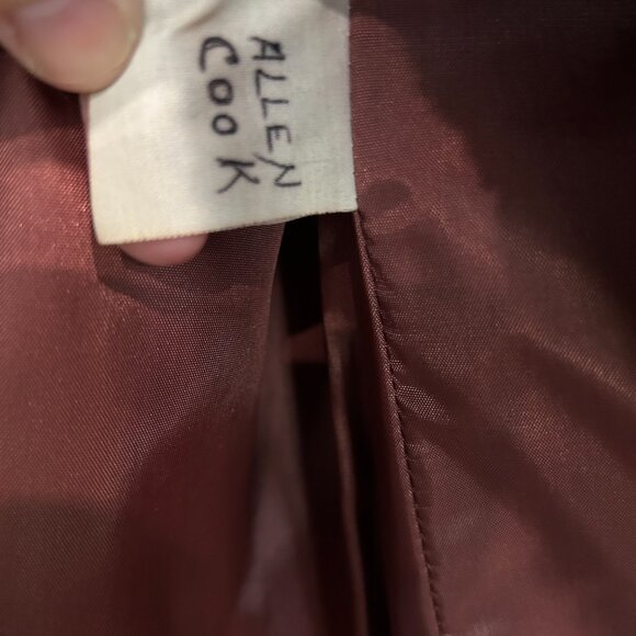 Vtg Sears Men’s Brown Leather Coat Sz 40 | Double Breasted 3/4 Length Lined - Picture 9 of 14